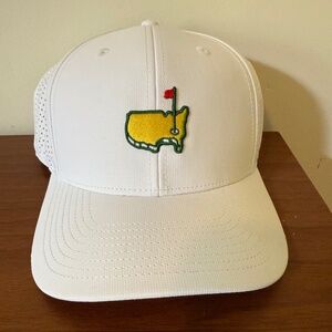 NWT Masters Golf White Logo Snapback Hat, Augusta National